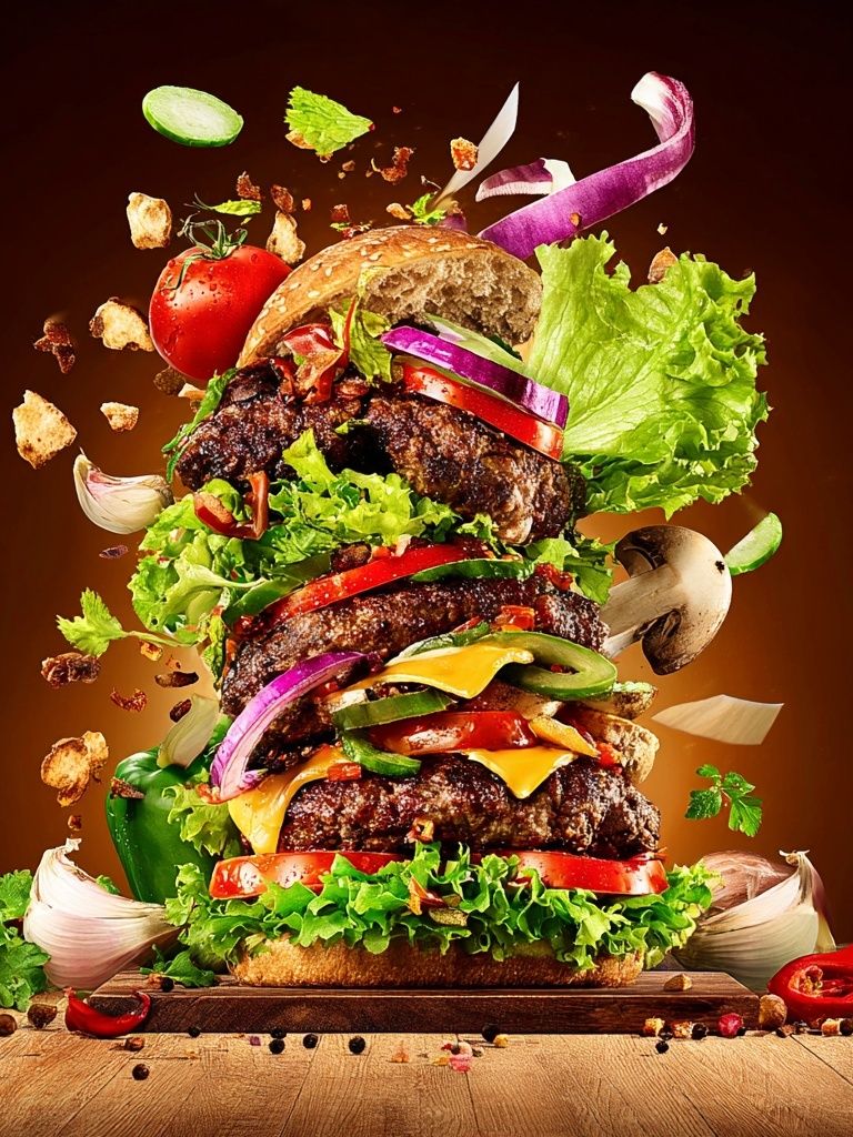 Gourmet Burger Food-Drink Poster. poster detail