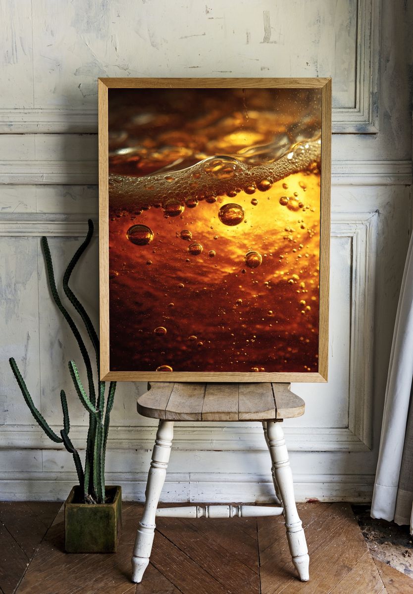 Golden Bubbles — Food & Drink Print room preview