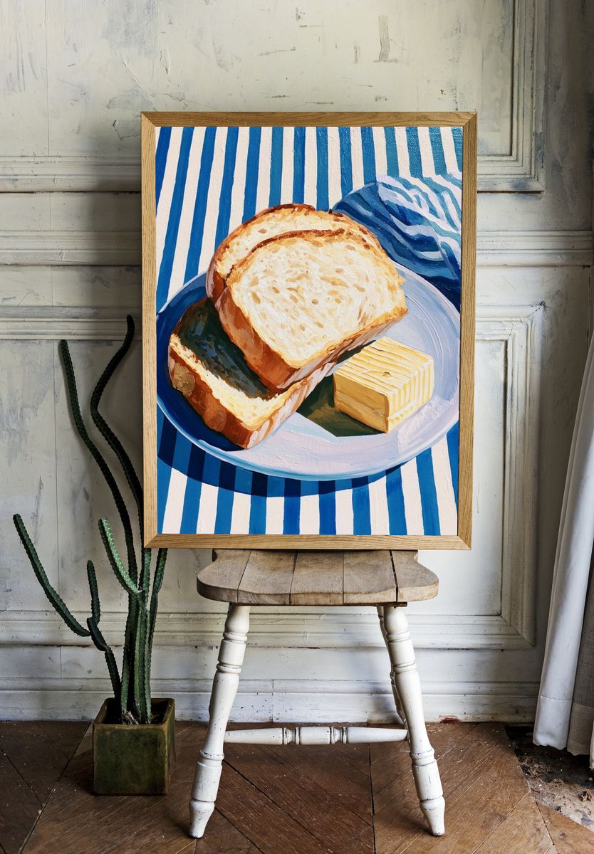 Bread and Butter Still Life Poster. room preview