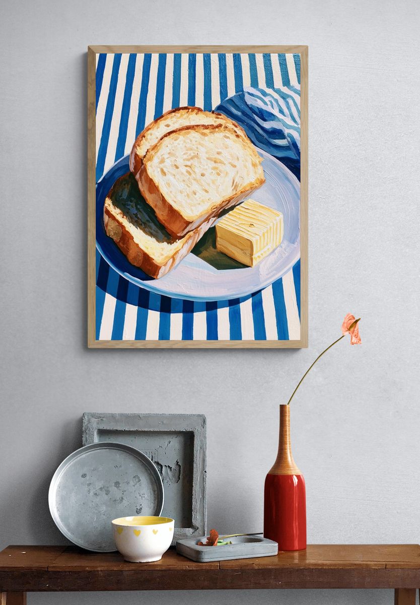 Bread and Butter Still Life Poster. — room view 3
