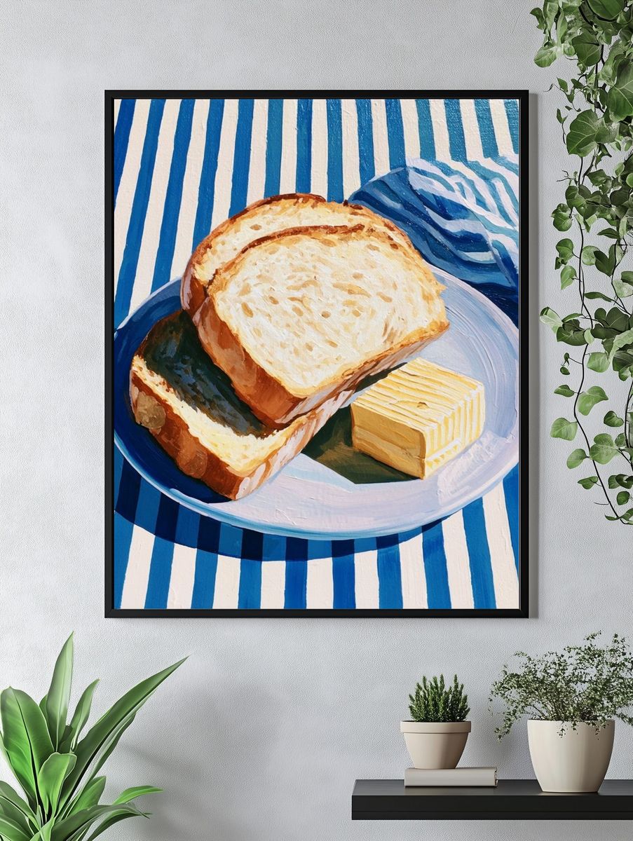 Bread and Butter Still Life Poster. — room view 4