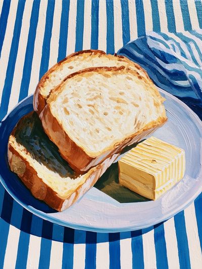 Bread and Butter Still Life Poster.