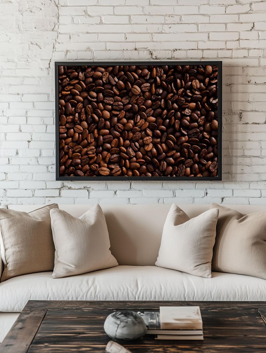 Desktop wallpaper coffee bean, HD. — room view 1