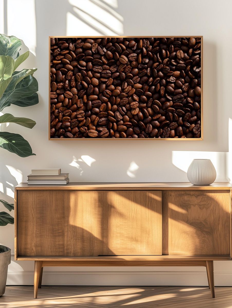 Desktop wallpaper coffee bean, HD. — room view 3