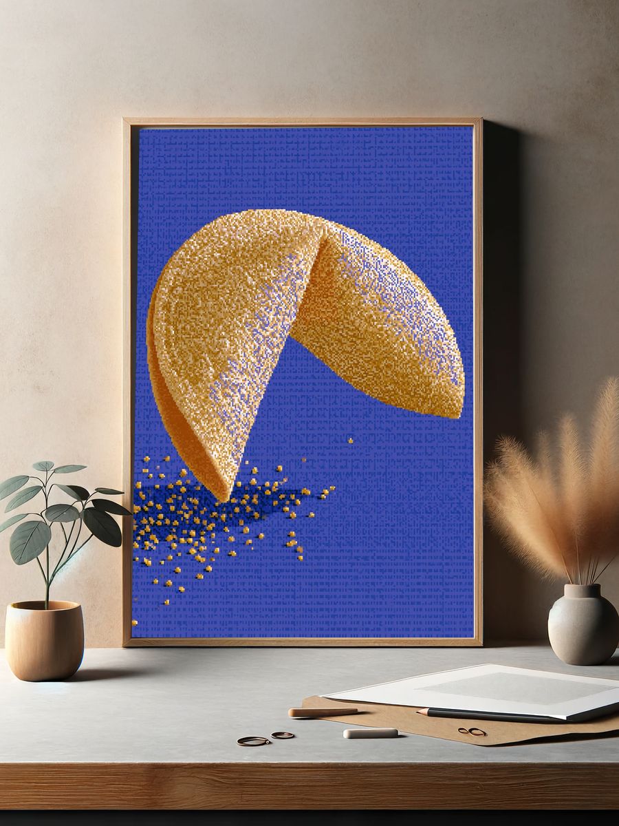 Golden Fortune Cookie Poster. — room view 2