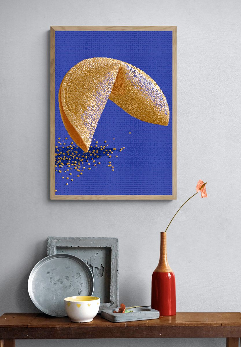 Golden Fortune Cookie Poster. — room view 3