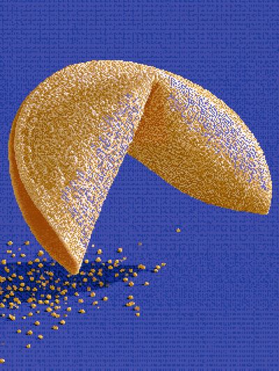 Golden Fortune Cookie Poster.