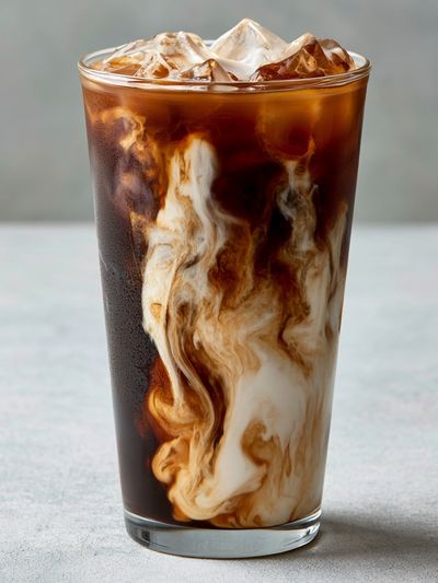 Iced Coffee Swirl Photography Poster. poster