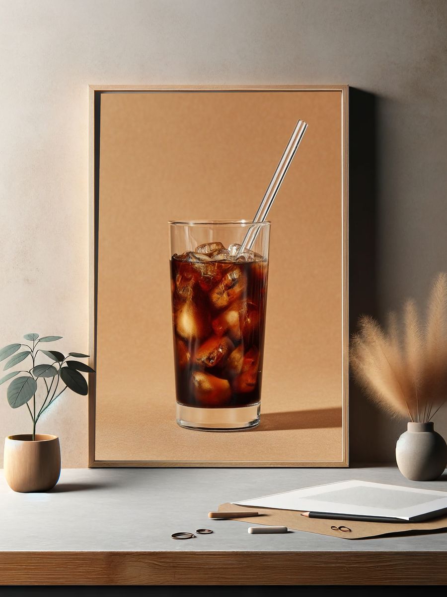 Iced Coffee Still Life Print. — room view 2