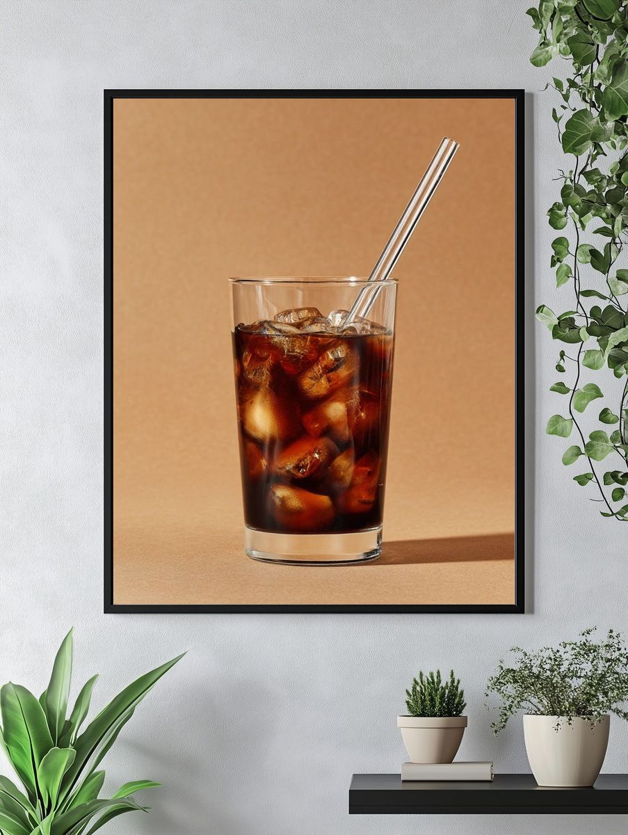 Iced Coffee Still Life Print. — room view 4