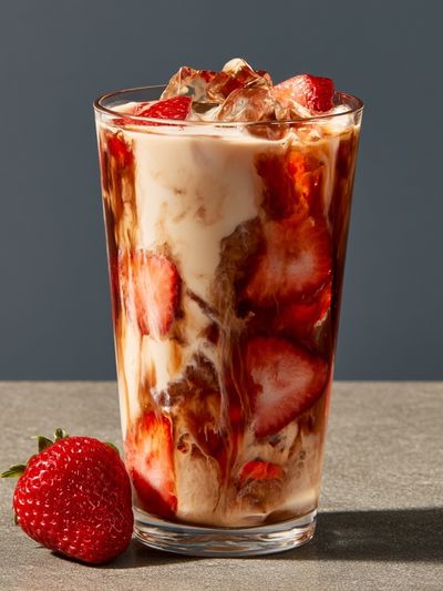 Strawberry Iced Coffee Poster.