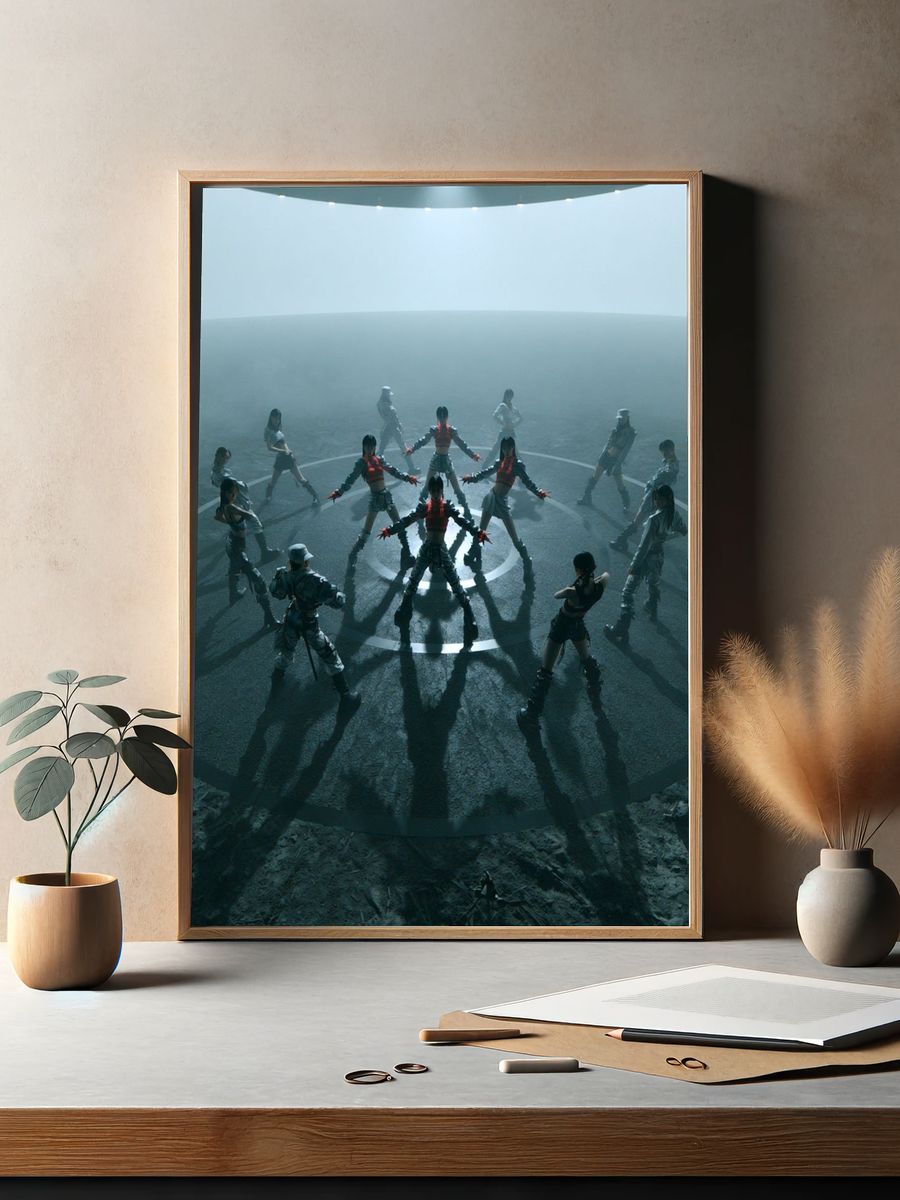 Futuristic Dance Circle Poster. — room view 2