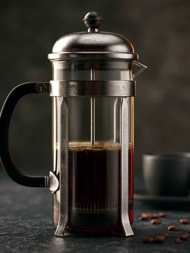 French Press Coffee Still Life Poster. poster detail