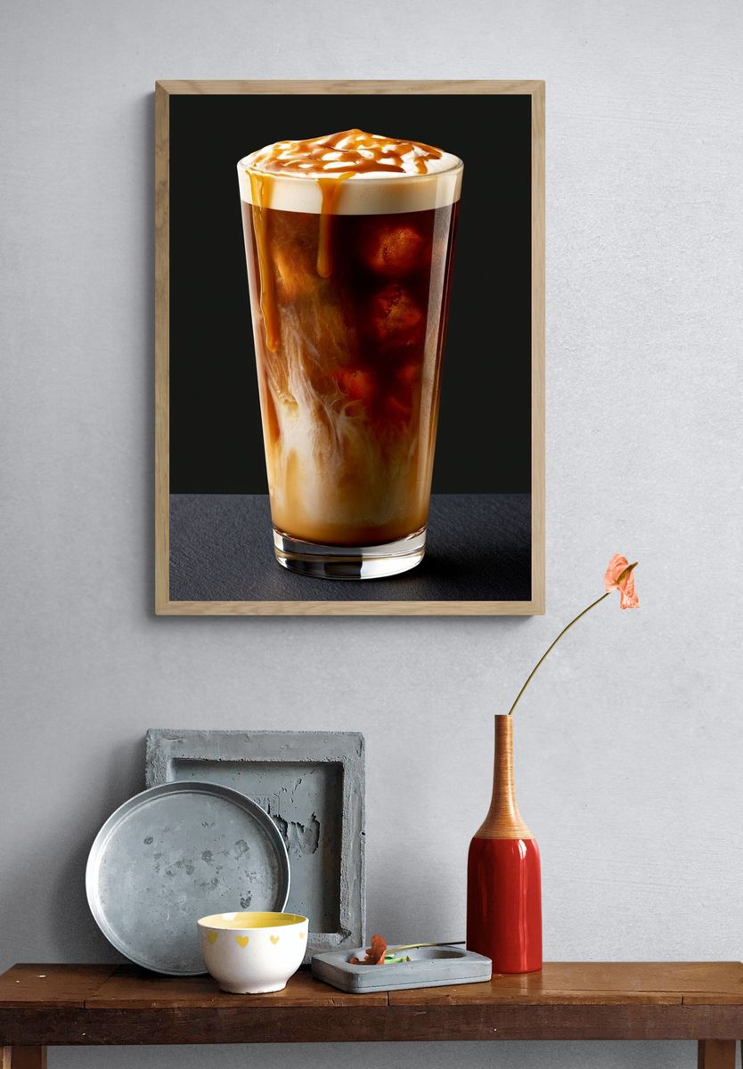 Iced Coffee Caramel Drizzle Print. — room view 3