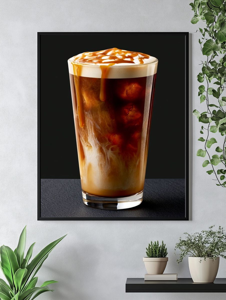 Iced Coffee Caramel Drizzle Print. — room view 4