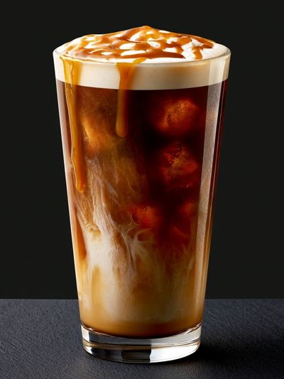 Iced Coffee Caramel Drizzle Print.
