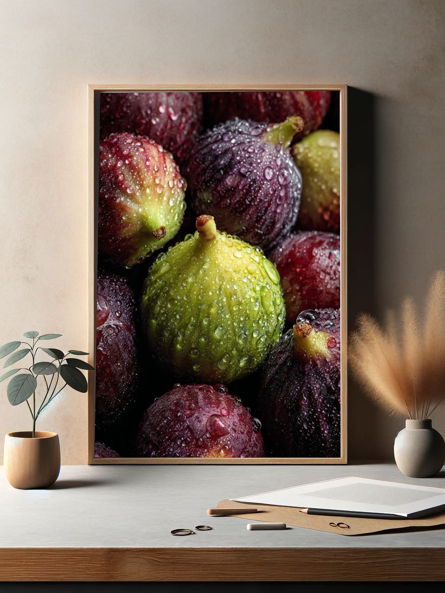 Rain-Dappled Figs Photography Poster. — room view 2