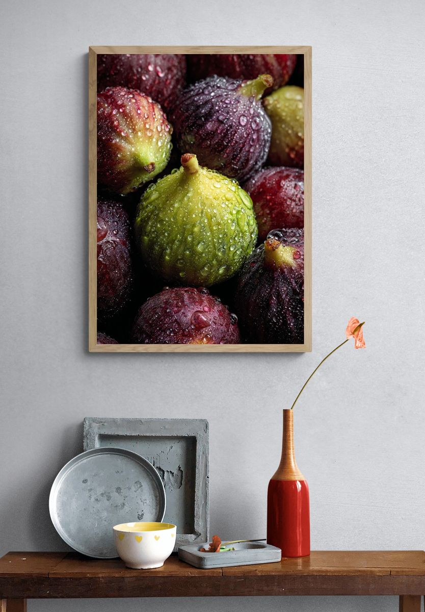Rain-Dappled Figs Photography Poster. — room view 3