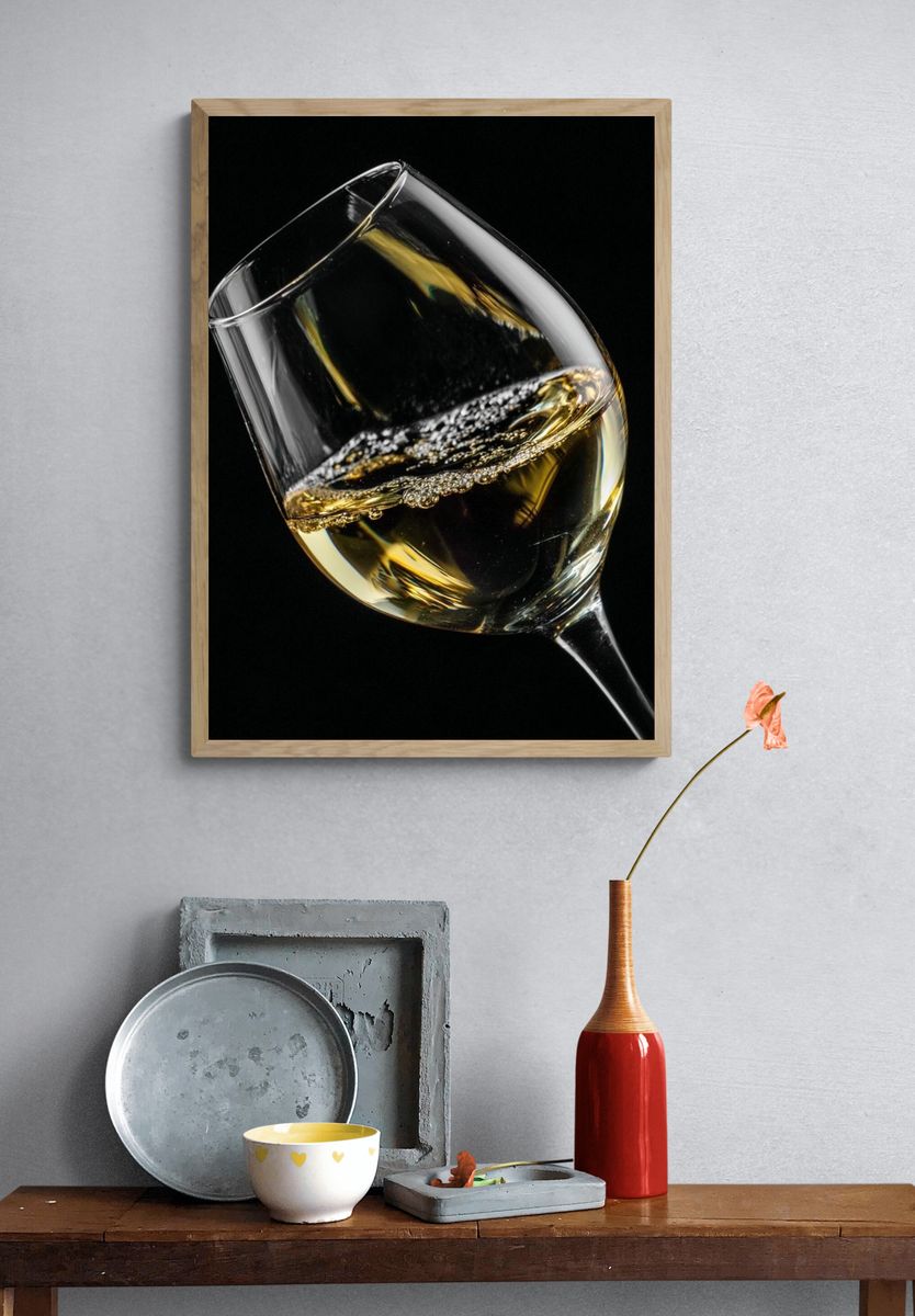 Champagne Glass — Photography Print. — room view 3