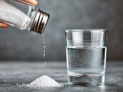 Salt Pouring Still Life Photography Poster.