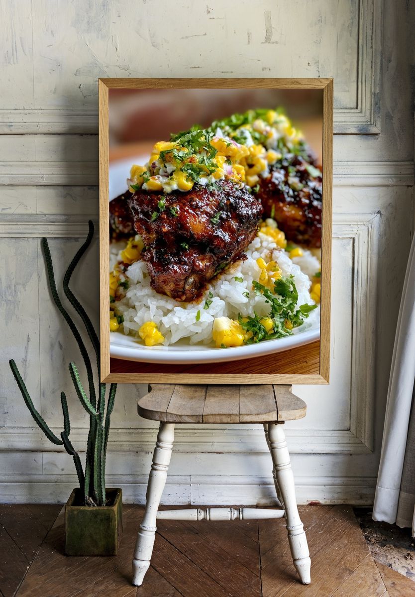 Gourmet Rice Bowl Food Photography Poster. room preview