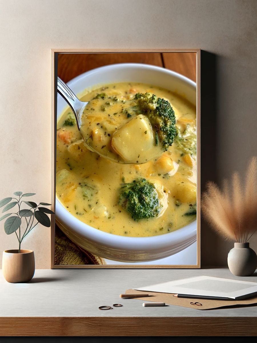 Creamy Broccoli Soup Poster. — room view 2