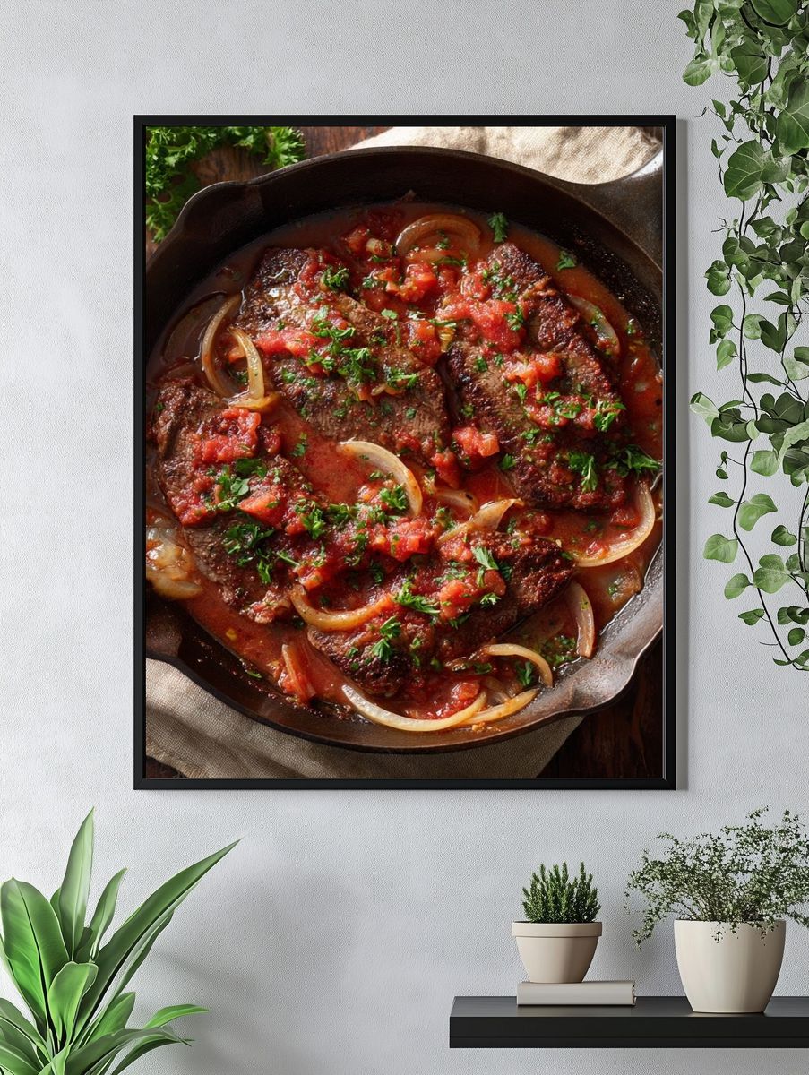 Skillet Steak and Tomatoes Print. — room view 4