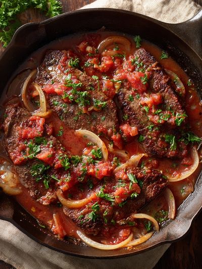 Skillet Steak and Tomatoes Print.