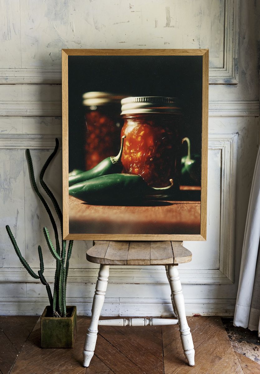 Jalapeño Jar Still Life Poster. — room view 1
