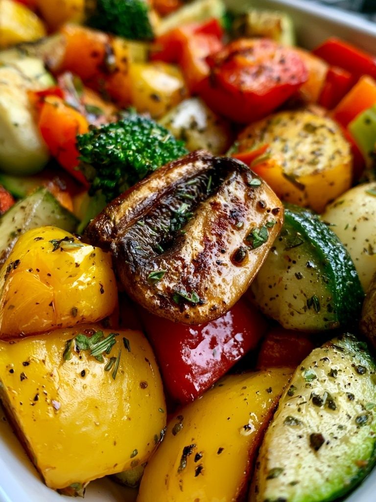 Roasted Vegetables Food-Drink Poster. poster detail