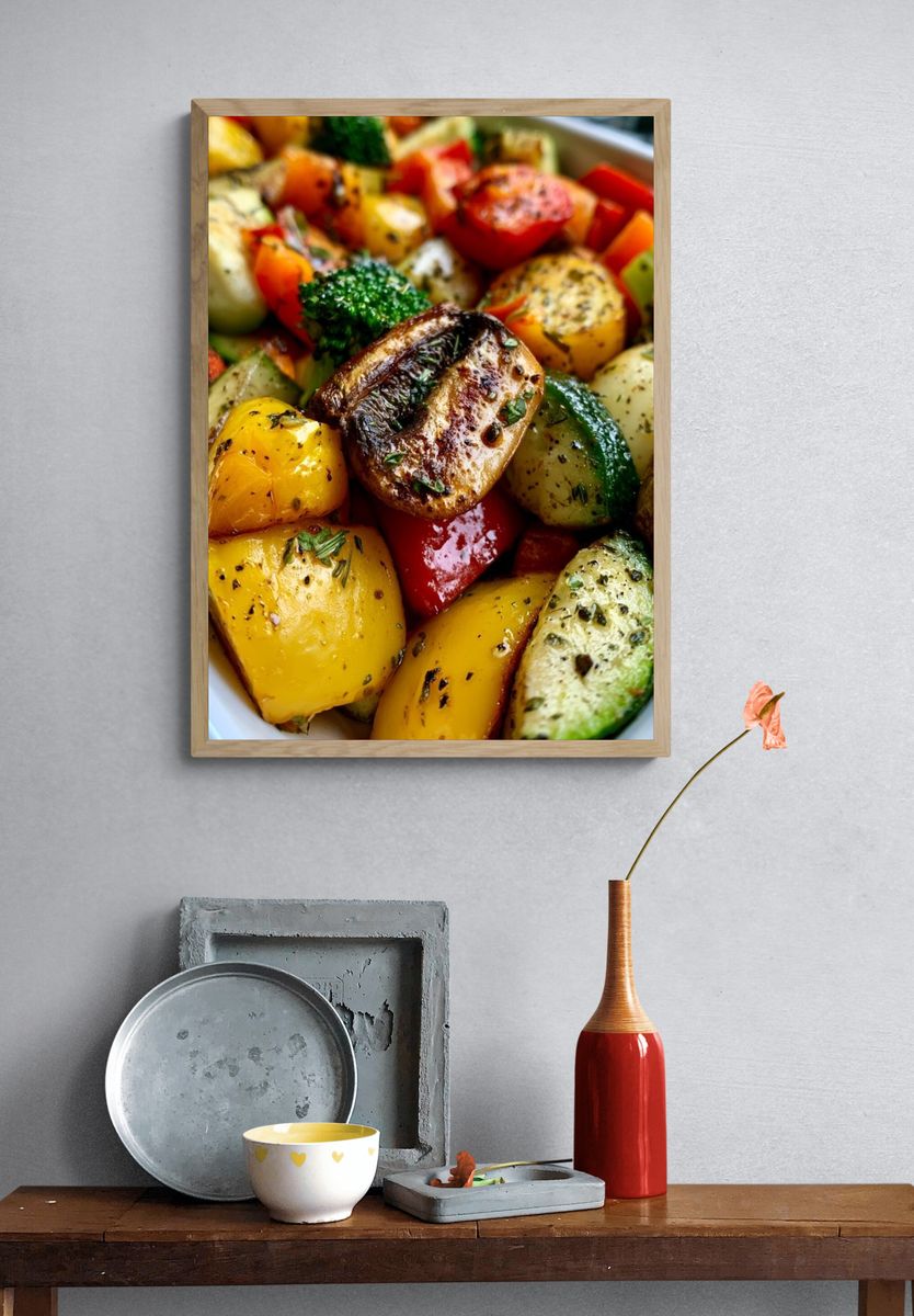 Roasted Vegetables Food-Drink Poster. — room view 3