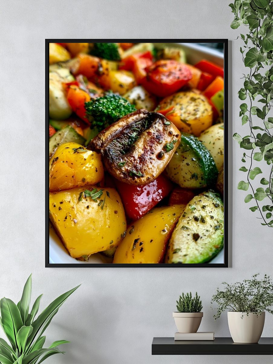 Roasted Vegetables Food-Drink Poster. — room view 4