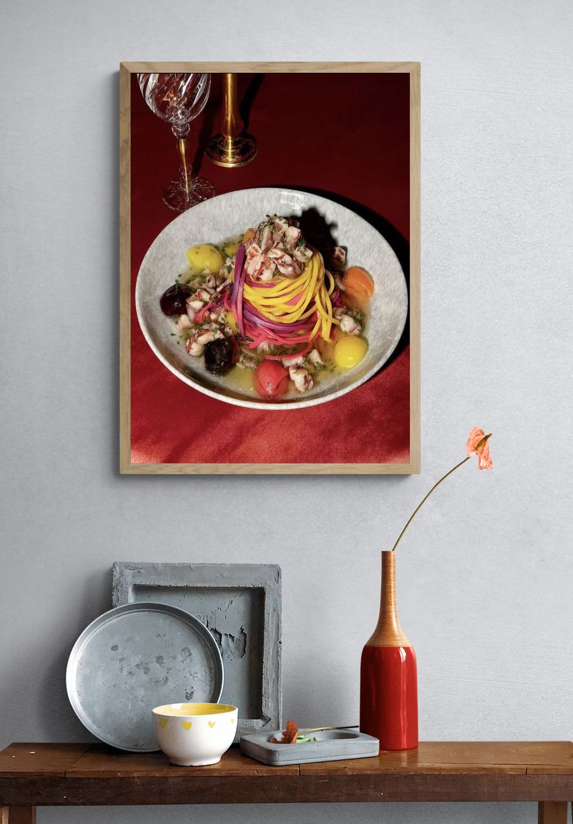 Gourmet Pasta Still Life Print. — room view 3