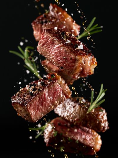 Gourmet Steak Splash Poster. poster
