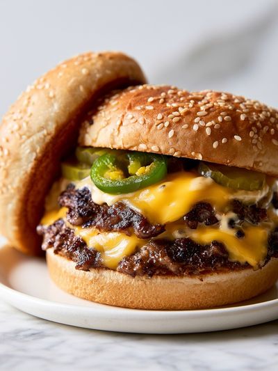 Cheeseburger Food Photography Poster.