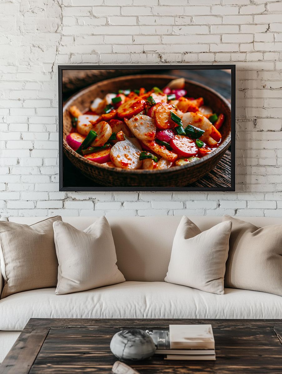 Spicy Radish Salad Food Print. — room view 1