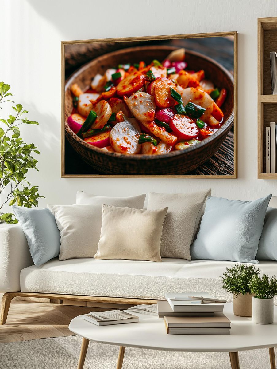 Spicy Radish Salad Food Print. — room view 2