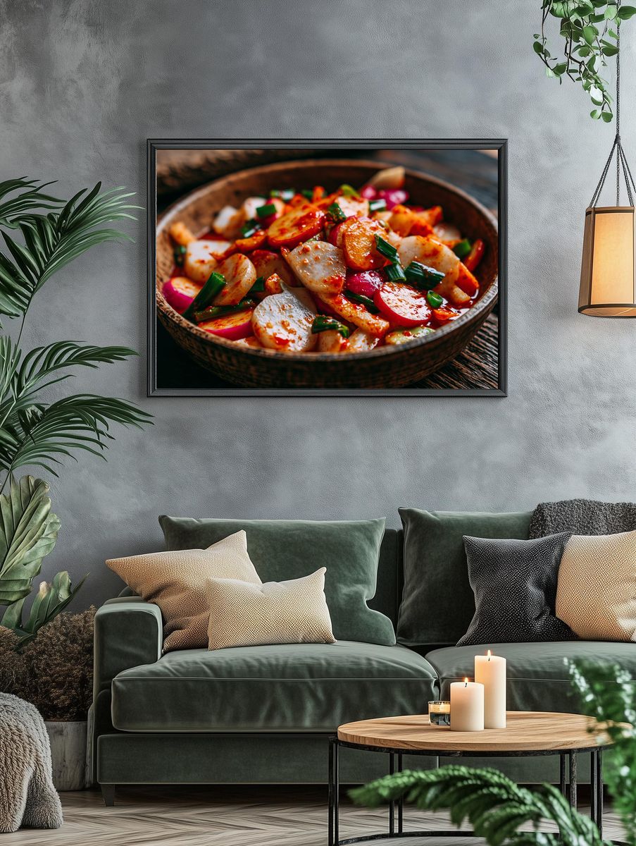 Spicy Radish Salad Food Print. — room view 4