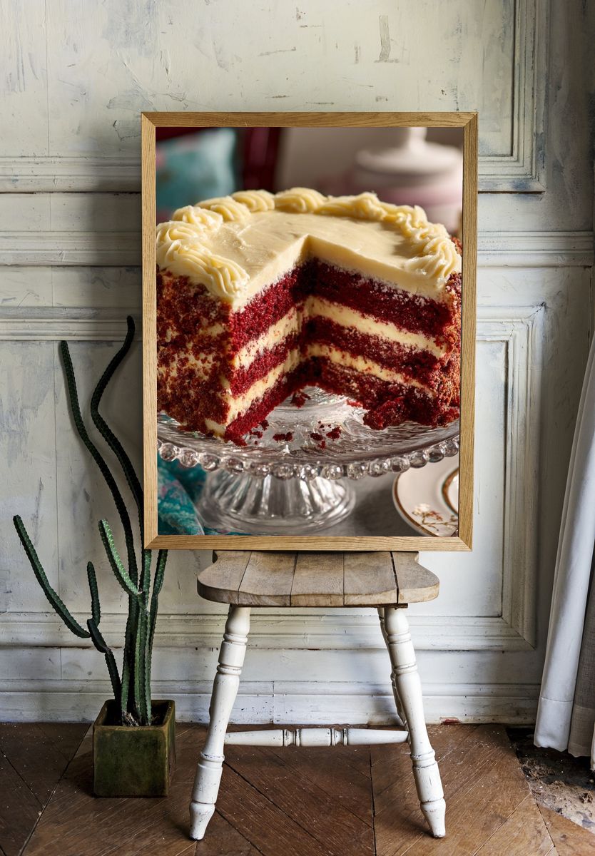Red Velvet Cake Food Poster room preview