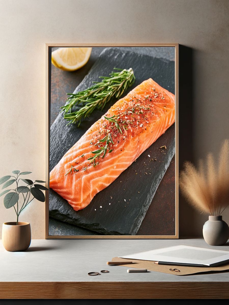 Salmon Fillet Food-Drink Poster. — room view 2