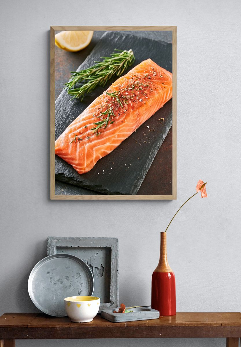 Salmon Fillet Food-Drink Poster. — room view 3