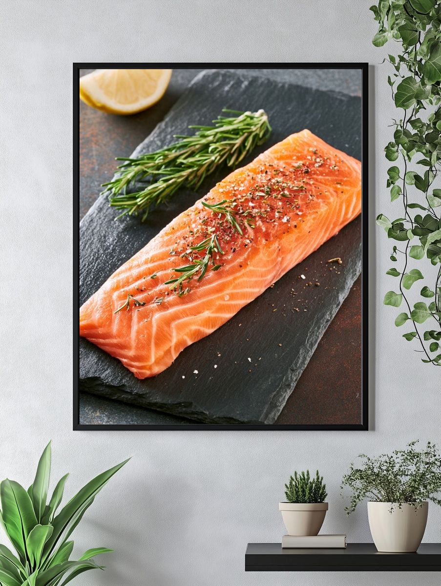 Salmon Fillet Food-Drink Poster. — room view 4