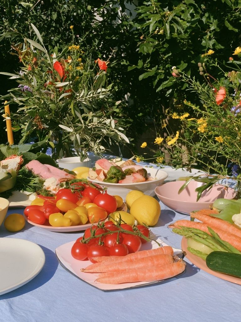 Garden Table Still Life Poster. poster — food-drink art