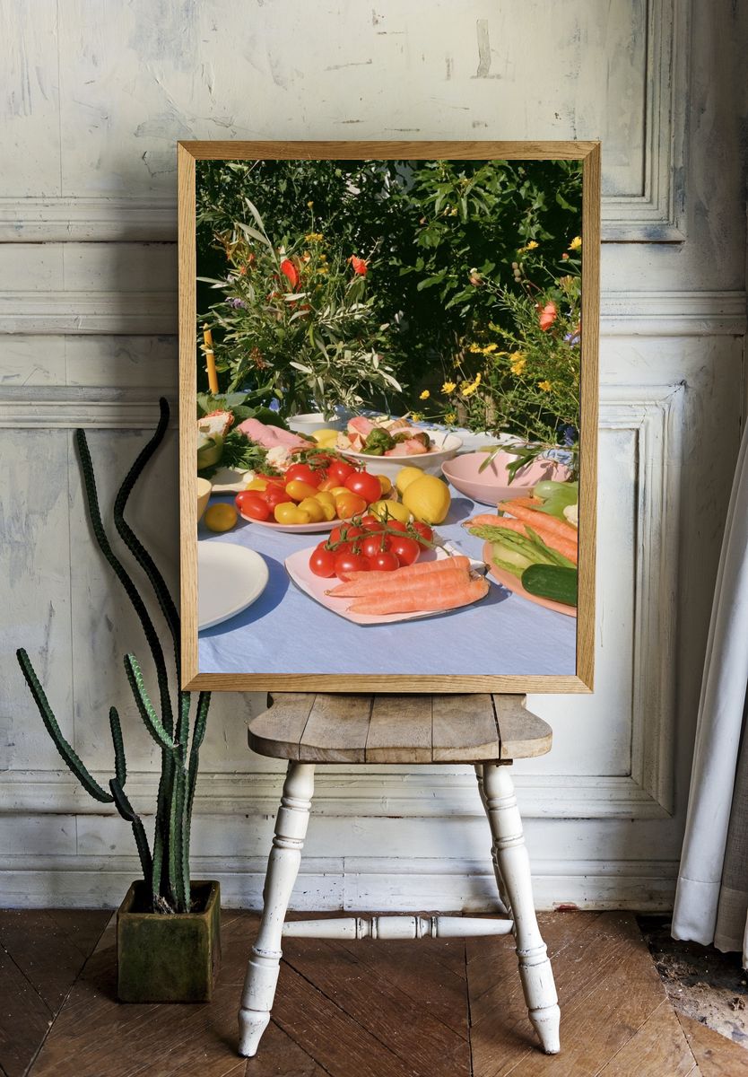 Garden Table Still Life Poster. room preview