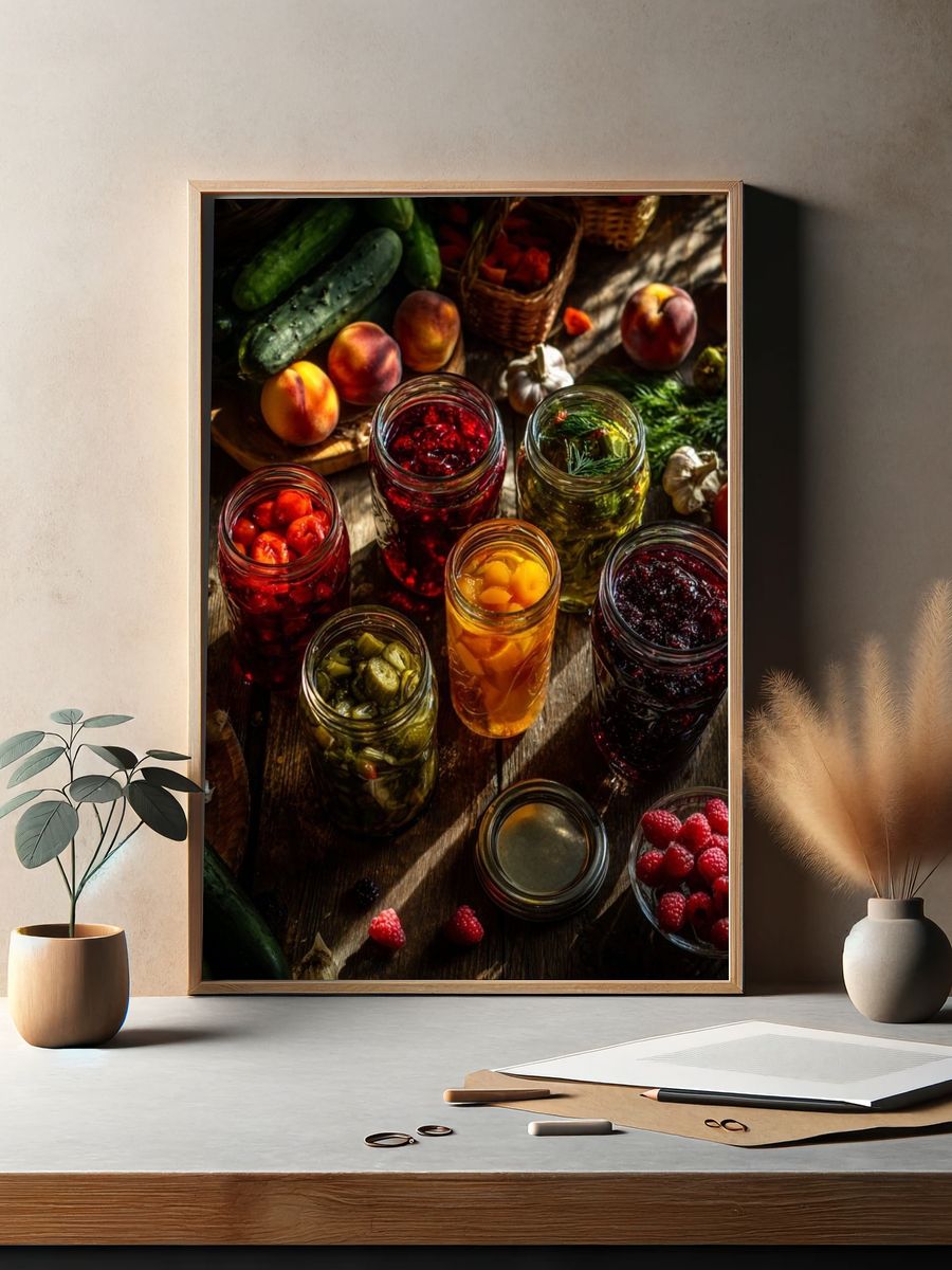 Preserved Summer Harvest Poster. — room view 2