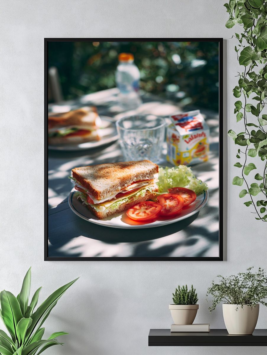 Picnic Sandwich Still Life Poster. — room view 4