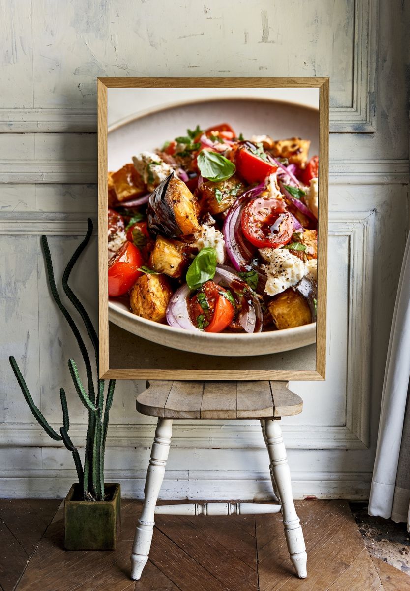 Mediterranean Roasted Vegetable Bowl Print. room preview