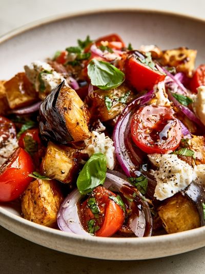 Mediterranean Roasted Vegetable Bowl Print. poster