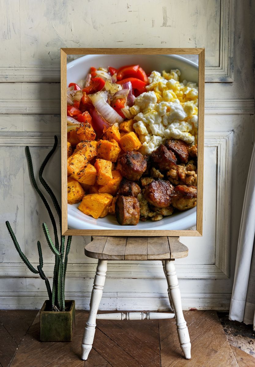 Roasted Breakfast Bowl Print. room preview