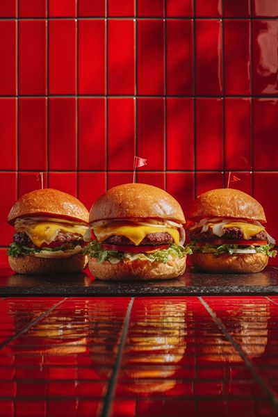 Cheeseburger Trio Photography Poster. poster